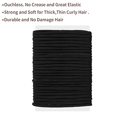 79STYLE 50pcs Elastic Hair Ties No Crease Ouchless Cute Print Ribbon Ponytail Holders Braid Soft Fabric Yoga Twist Cute Hair Ties Hair Accessories Hand Knotted Fold Over Solid Colors (50 - Image 4