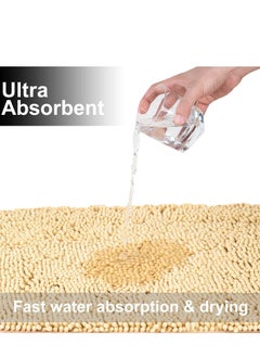 TYCOM Non-Slip Fluffy Soft Plush Microfiber Washable Quick Dry Ultra Bath Mats For Tub Bathroom Rugs Bath Mat  - Image 3
