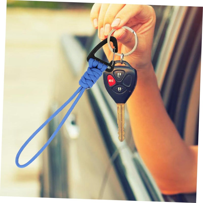 Braided Keychain Lanyard with Carabiner for Keys Wrist Strap Home Outdoor Boys Girls - Image 5