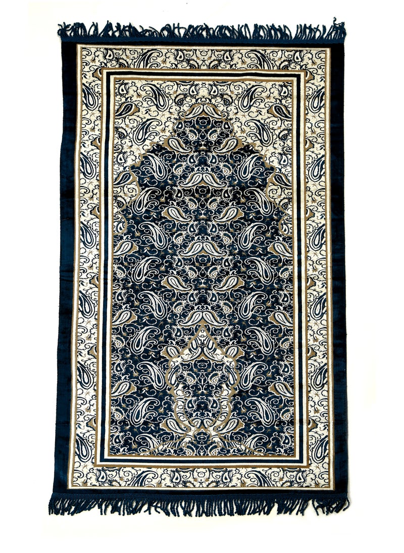 Vitacelli Prayer Mat 614GSM Anti-Slip Velvet Top Islamic Prayer Mat New Design Thick Padded Sajadah Prayer Rug for Men Women Eid Gift Ramadan ( 140cm X 70cm)  - Image 1