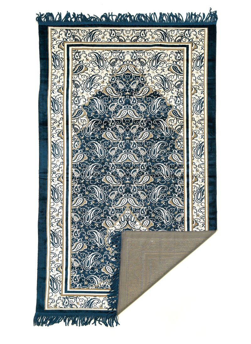 Vitacelli Prayer Mat 614GSM Anti-Slip Velvet Top Islamic Prayer Mat New Design Thick Padded Sajadah Prayer Rug for Men Women Eid Gift Ramadan ( 140cm X 70cm)  - Image 2