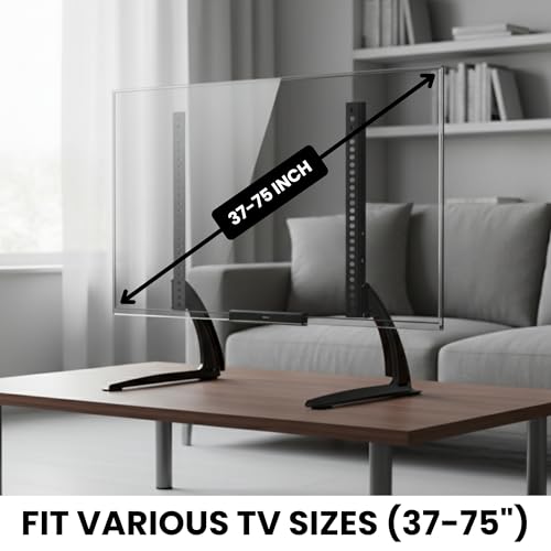RISSACHI Universal Table Top TV Leg Stand for 32 to 75 Inch TV, Easy Installation, Compatible with 50 Kgs Load Capacity LED LCD TVs for Home & Office Use - Image 2