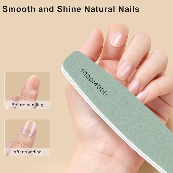 CGBE Professional Nail Files 12Pcs 150150 Grit Files Set DoubleSided Grit Emery Board Manicure Tools for Home and Salon Use - Image 4