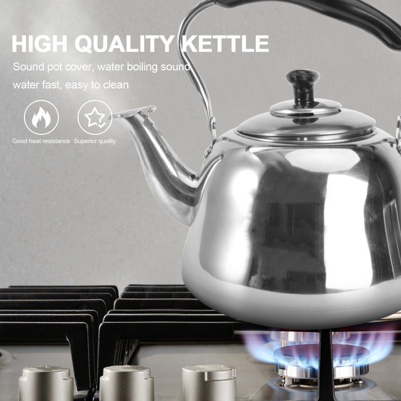 2 pcs Stainless Steel Whistle Teakettle Household Water Boiling Kettle (2.5L/2L) - Image 2