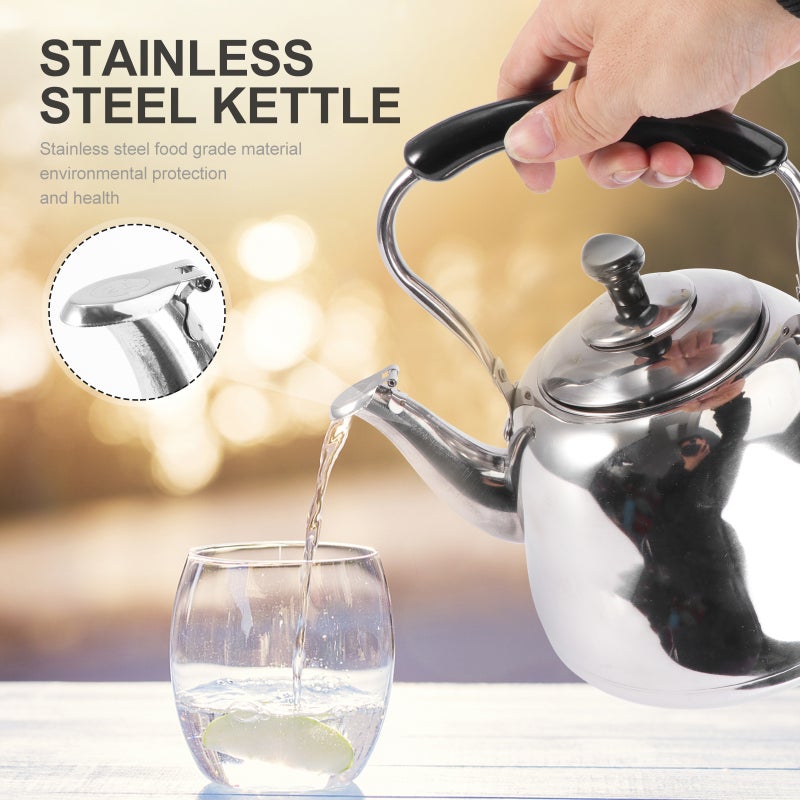 2 pcs Stainless Steel Whistle Teakettle Household Water Boiling Kettle (2.5L/2L) - Image 5