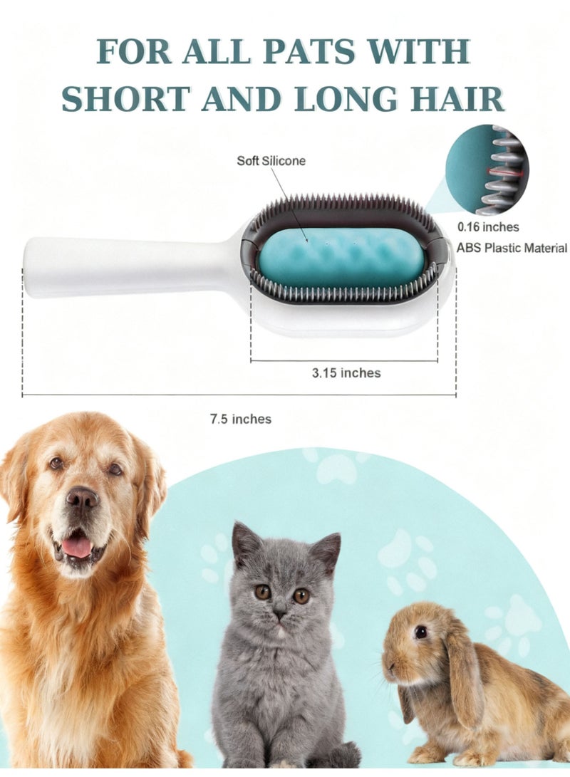 Bukela Cat Brush Pet Brush Water Infused 4 in 1, Pet Grooming Self Cleaning Slicker Brush for Cats, Reusable Cat and Dog Hair Remover with Unique Water Tank Design Suitble for Every Pet Hair (Pink) - Image 4