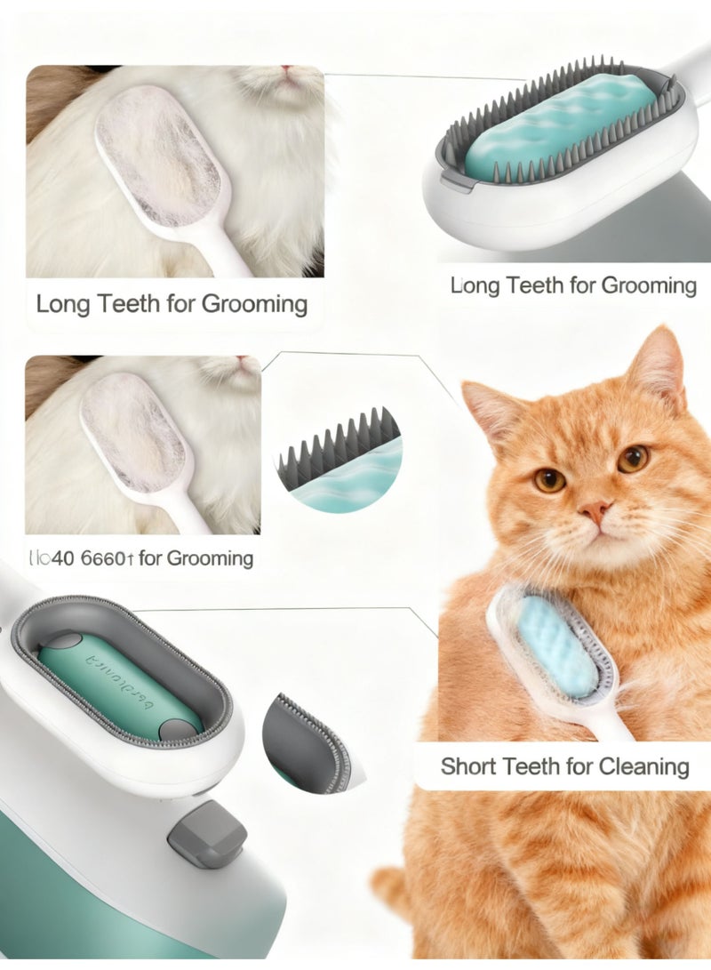 Bukela Cat Brush Pet Brush Water Infused 4 in 1, Pet Grooming Self Cleaning Slicker Brush for Cats, Reusable Cat and Dog Hair Remover with Unique Water Tank Design Suitble for Every Pet Hair (Pink) - Image 3