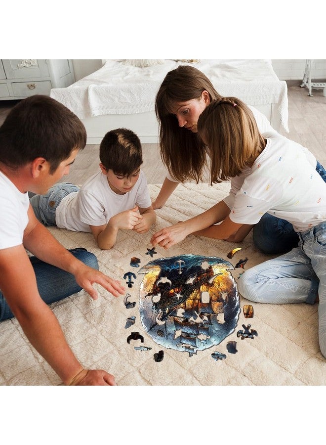 Woodbests Wooden Puzzle For Adults, Sailing Ship Puzzle (L, 300Pcs, 13.8"X13.6") Beautiful Wooden Box, Wooden Jigsaw Puzzles Unique Shape, Birthday Gifts For Adults And Kids Family Game - Image 4