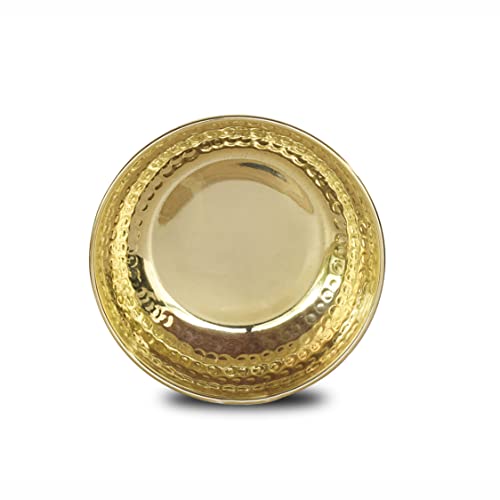 Landslide Brass Decorative Bowl, 1 Piece (Gold - 4.5 X 1.75 Inch) - 250 Ml - Image 4