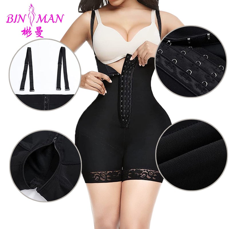 Direct Donation High Waist Body Pants Crotch Zipper Belly Tight Hip Pants Tight Waist Body-Shaping Jumpsuit Enhanced Edition - Image 2