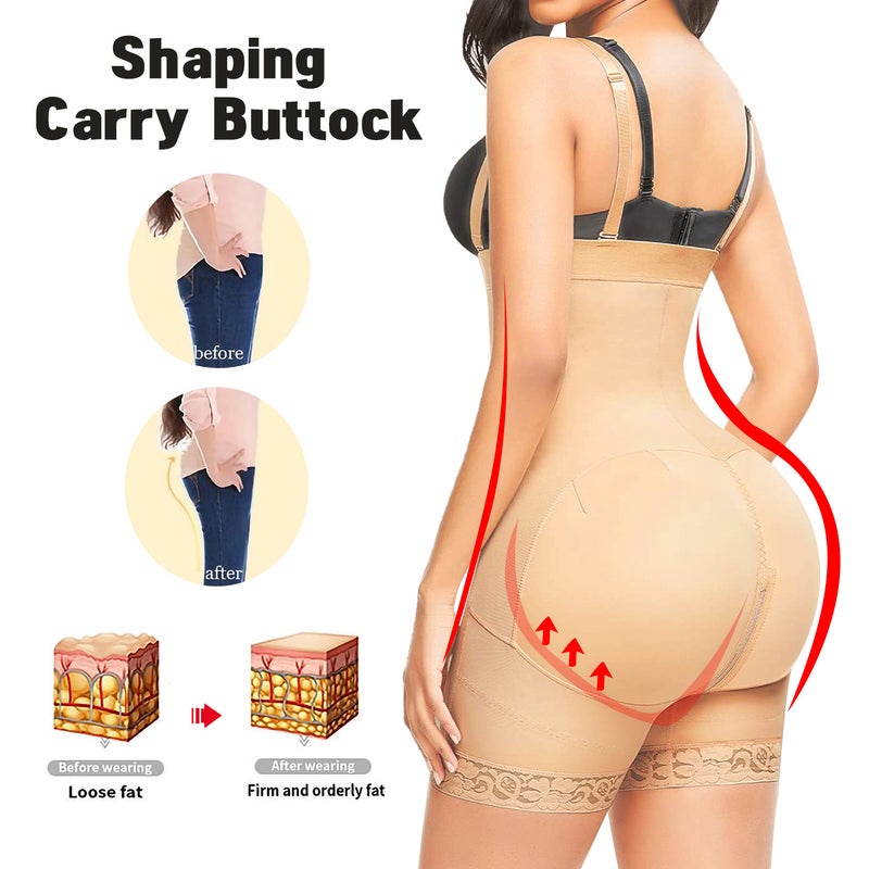 Direct Donation High Waist Body Pants Crotch Zipper Belly Tight Hip Pants Tight Waist Body-Shaping Jumpsuit Enhanced Edition - Image 4
