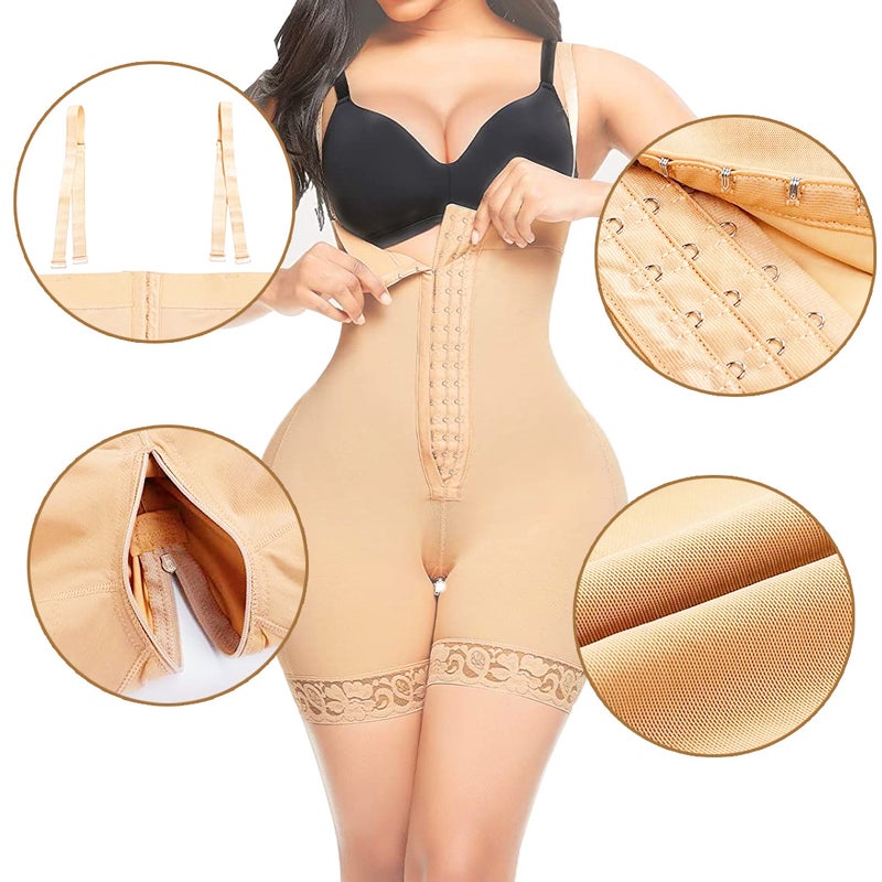 Direct Donation High Waist Body Pants Crotch Zipper Belly Tight Hip Pants Tight Waist Body-Shaping Jumpsuit Enhanced Edition - Image 3