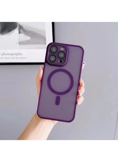Apple 15promax Skin-sensitive Magnetic Suction Sleeve For 14 Two-in-one Frosted Shell 13 Independent Buttons 16 All-inclusive PC-Color:Dark Night Purple ]-Applicable Model:IP 13