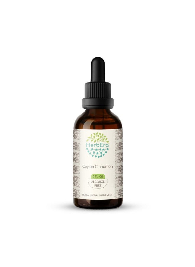 HerbEra Ceylon Cinnamon B60 Alcoholfree Herbal Extract Tincture Concentrated Liquid Drops Natural Cinnamon (Cinnamomum Verum) (2 Fl Oz) - Image 1
