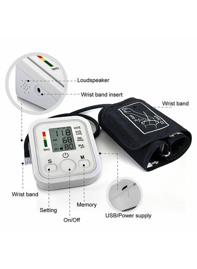 Generic Blood Pressure Monitor with LCD Digital Display – Accurate Readings, One-Touch Operation & Adjustable Cuff for Home Health Monitoring  - Image 3