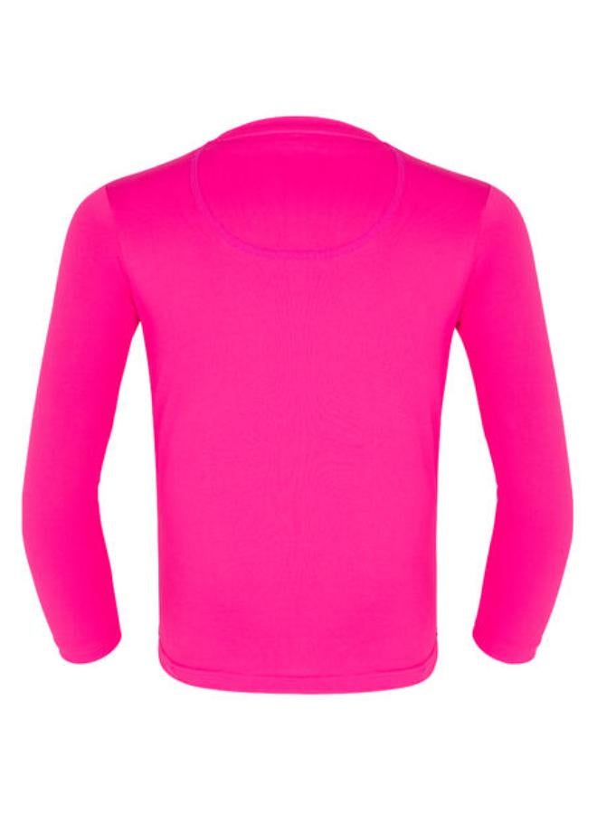 DECATHLON Kids’ surfing anti-UV long-sleeved printed water T-shirt - pink - Image 3