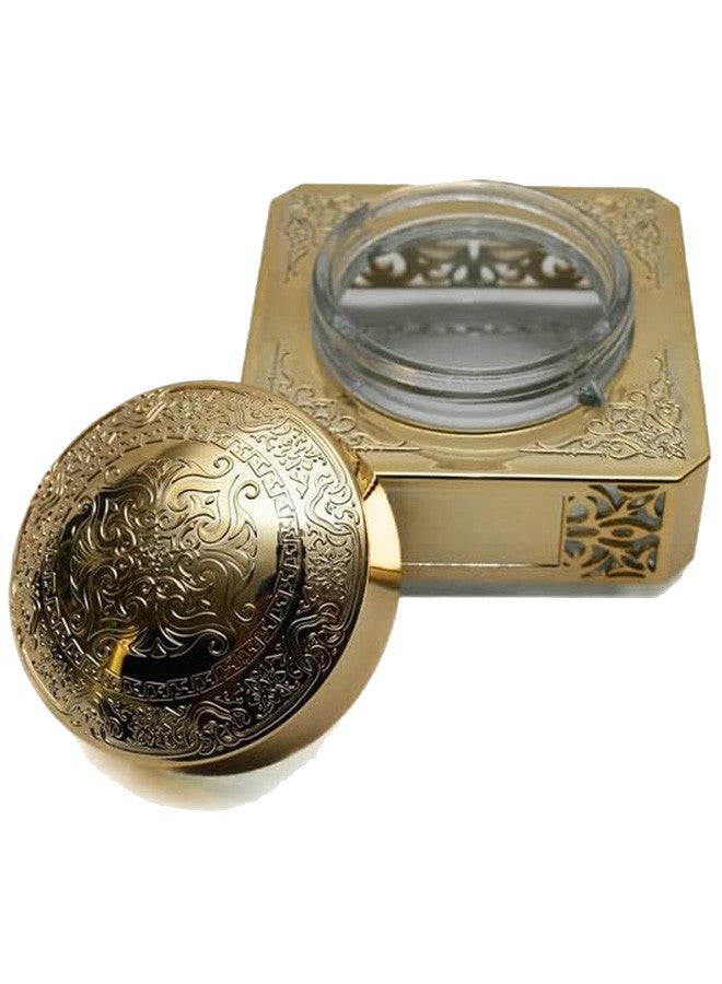 CATANES علبة حبوب ذهبية 12x12x8 سم ذهبية - Image 1
