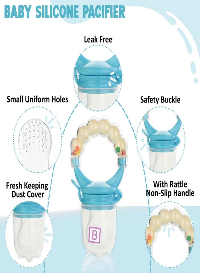 Bembika Baby Nibbler Ring Blue Color, Baby Nibbler Pacifier, Baby Pacifier Food Nibbler, Baby Feeding Accessories Medium Size (6-9 Months Baby) - Image 2