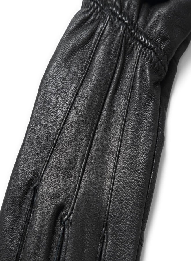 REED Men's Genuine Leather Warm Lined Driving Gloves (XL, BLACK) - Image 2