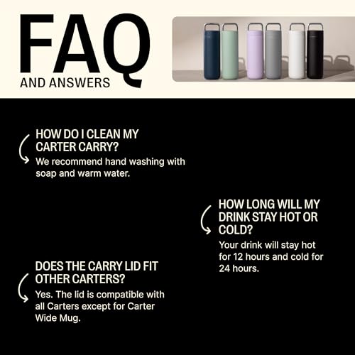 Fellow 20 oz Carter Carry Water Bottle LeakProof Lid Vacuum Insulated Stainless Steel Tumbler Keeps Heat for 12 HoursStays Cold for 24 Hours Stainless Steel Handle Dishwasher Safe Sienna - Image 3