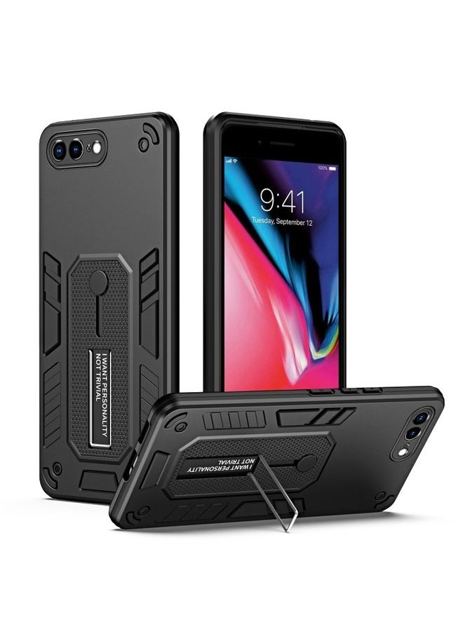 Generic Case Cover For iPhone 7 Plus / 8 Plus Variety Brave Armor Finger Loop Holder Phone Case Black 
