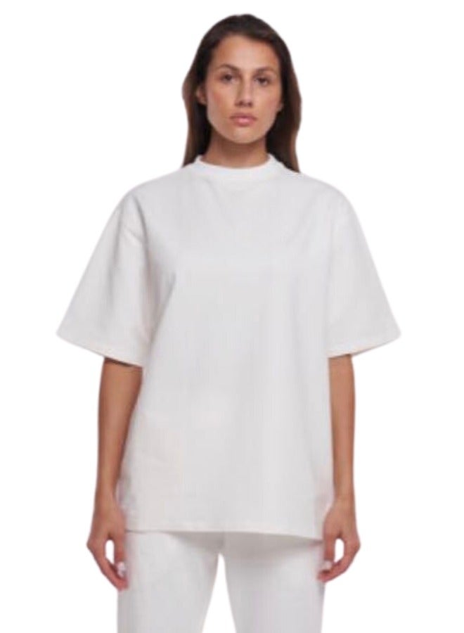 Mei Stylish Unisex Vintage Casual Loose Shoulder Oversize Crew Neck Shaded Short Sleeve T-shirt - Image 2