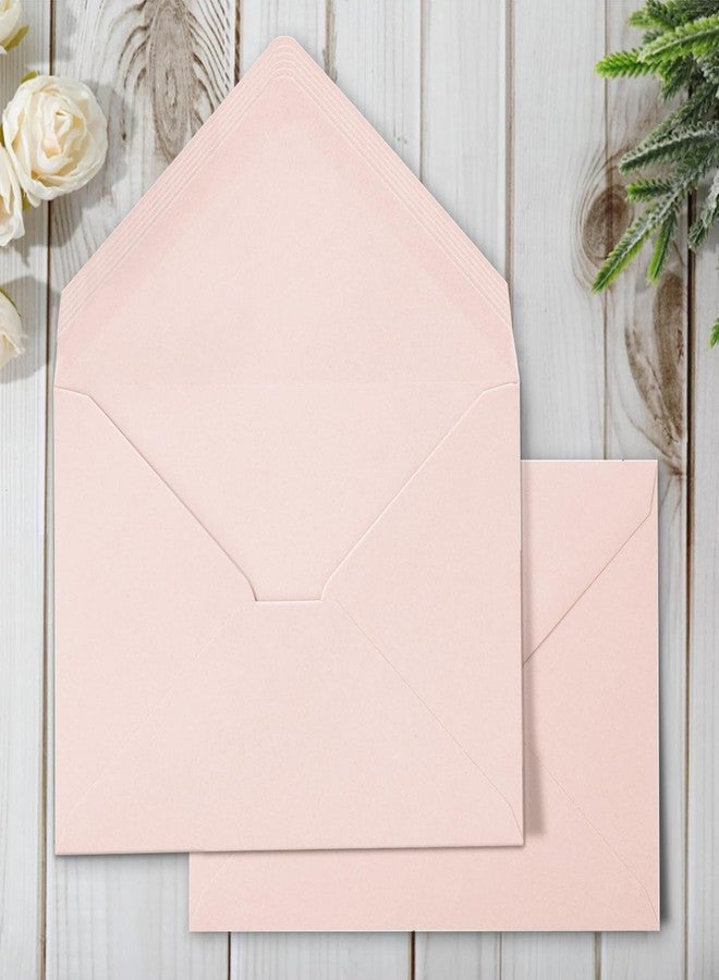 Whaline 50Pcs A7 Invitation Envelopes Set Blush Pink Greeting Card Envelopes V-Flap Envelopes Gift Card Sleeves for Mailing Envelopes Sending Card, 7.2x5.2 Inch - Image 1