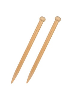 Chunky Knitting Needle 15Mm Huge Bamboo Knitting Needle For Blanket Scarf And Larger Knitting Project Jumbo Wooden Knitting Pins For Arthritic Fingers Lightweight Solid Wood 35Cm Long