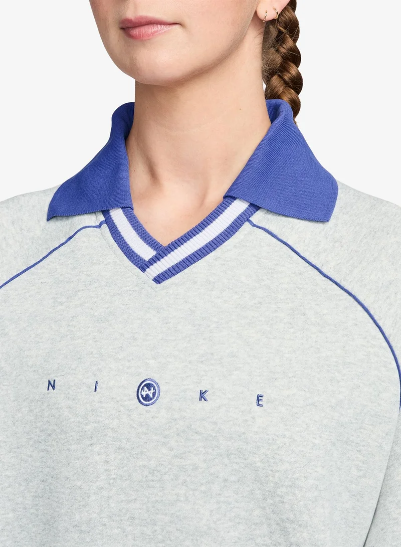 Nike  Nsw Phoenix Fleece Oversized Polo Top for Women | Best Price UAE