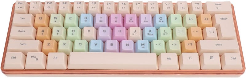 Mechanical Gaming Keyboard, 61 Keys RGB 5 Levels Brightness Adjustable with USB Wired Connection for Office Gaming - Image 1