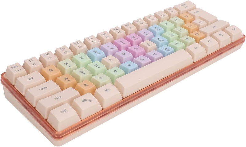 Mechanical Gaming Keyboard, 61 Keys RGB 5 Levels Brightness Adjustable with USB Wired Connection for Office Gaming - Image 3