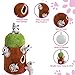 Glow Pups Hide and Seek Dog Toy Interactive Plush Raccoon in Tree Burrow Squeaky Woodland Style Dog Toys for Small Dogs Mental Stimulation Medium Size Tree with 4 Raccoon - Image 2