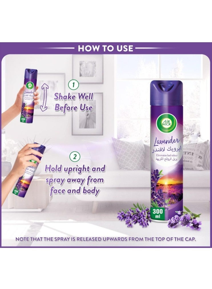 Air Wick Aerosol, Lavender Scent, 300ml x 3 - Image 3