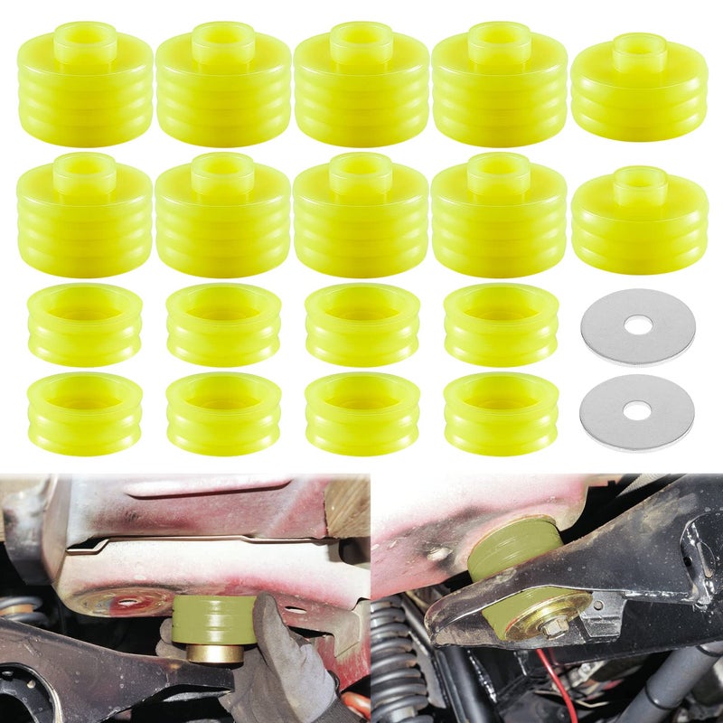 طقم حوامل جسم KF04050BK متوافق مع فورد F250 F350 سوبر ديوتي 1998-2018 2WD 4WD بولي يوريثان حوامل جسم صفراء