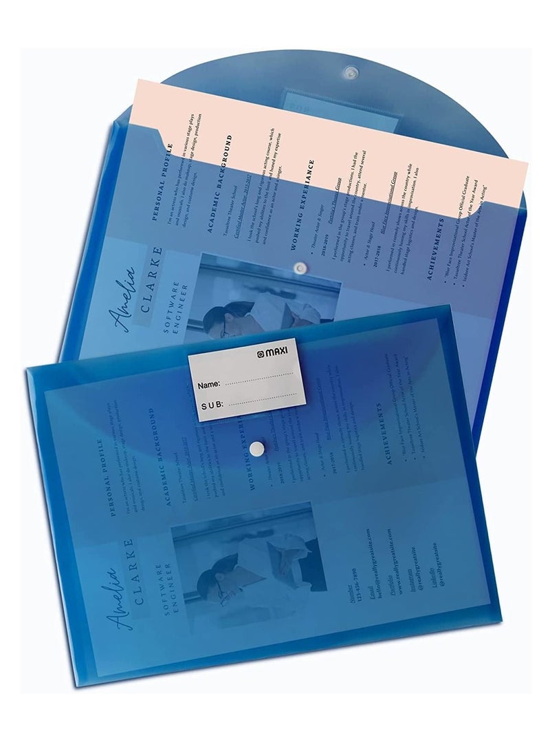 Maxi 3-Piece Clear Document Bag Assorted Colours  - Image 2