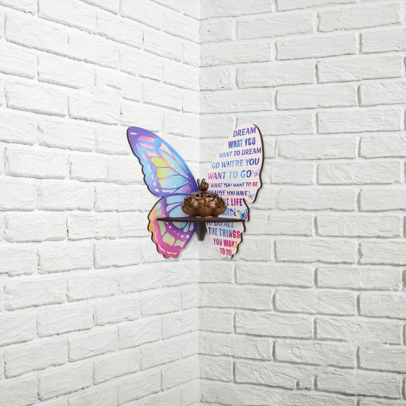 رف عرض خشبي معلق على الحائط، بتصميم ريفي، مناسب لغرفة المعيشة، أبعاده 9.82 × 9.24 × 4.72 بوصة، قطعة واحدة - Image 5