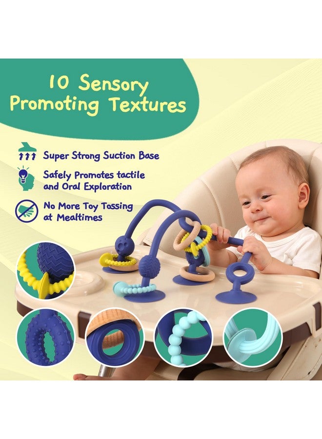 Jumble Dream Jumble Jangle Baby Teething Toys - BPA-Free, Multi Purpose High Chair Toys for Babies: Suction Teething Relief with Sensory Toy Textures for Infants and Toddlers 0-24+ Months (Dark) - Image 2