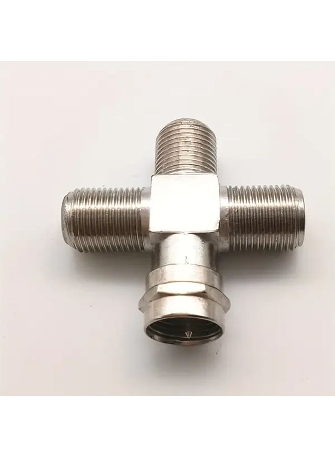 2pcs F Male to 3 F Female Straight Thread Cable TV Adapter Splitter British Connector - Image 5