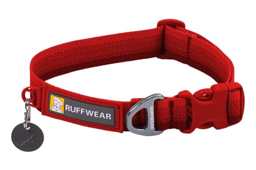 Ruffwear, Front Range Dog Collar, Adjustable Tubelok Webbing, Lightweight, Side Release Buckle, Aluminum V-Ring, Durable for Everyday Use, Red Canyon, 14"-20" - Image 1