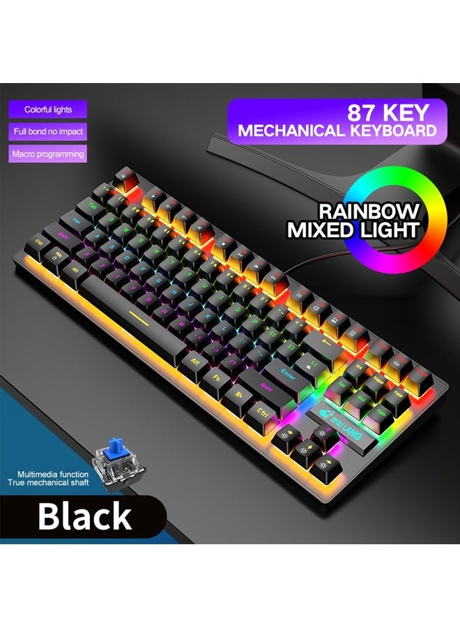 87 Keys Punk Mechanical Gaming Keyboard Black  - Image 2