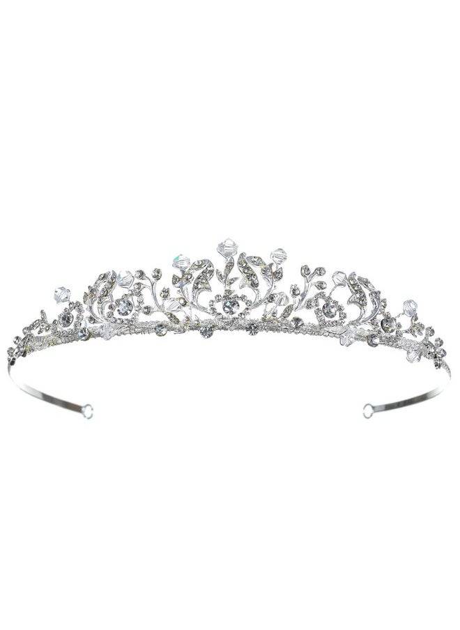 SAMKY Bridal Headpieces Rhinestone Crystal Wedding Tiara For Women Royal Bride Accessories  - Image 1