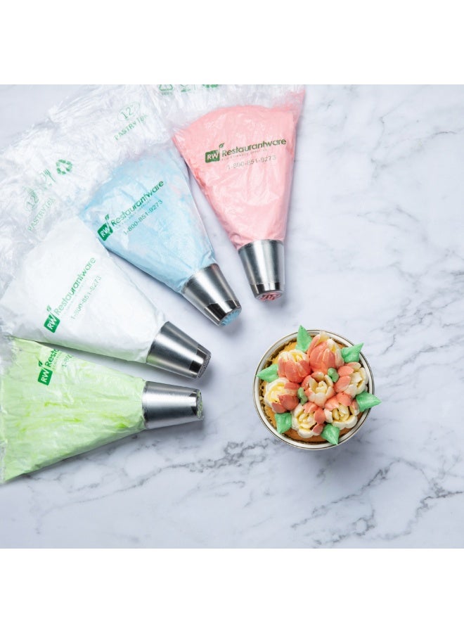 Restaurantware فوهة أنابيب روسية، فوهة تزيين كعكة على شكل توليب - #11، مقاومة للتآكل، فوهة تزيين من الفولاذ المقاوم للصدأ لتزيين الكعك، قابلة للغسل في غسالة الصحون، لتزيين الكب كيك، الكعك، أو البسكويت - Image 3