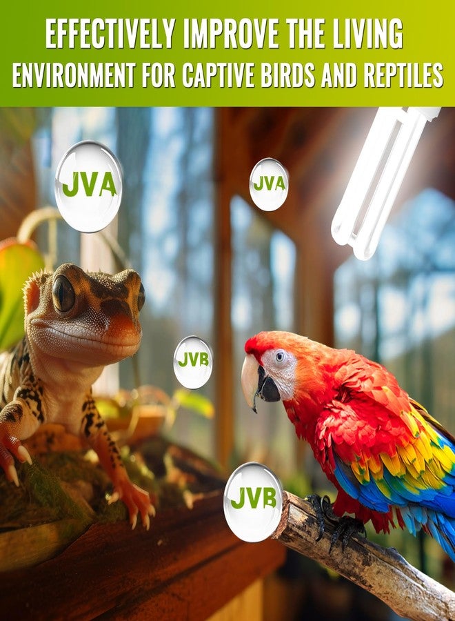DoRight UVB 5.0 Bulb for Birds Compact Fluorescent Light Bulb E26, UVB 5.0 Bird Light Bulb Compact UVB Lamp Bird Cage UVB Light for Captive Birds, Reptiles - Image 2