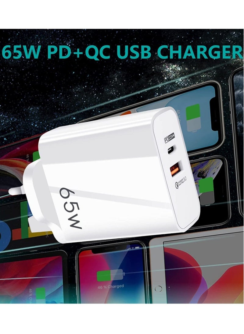ELTRAZONE USB C Plug,Charger Type C 65W USB C Fast iphone Charger,PD3.0 Type C Super Fast Charger Wall Plug,Dual Port USB Plug Charger for iPhone, Cell Phones, Mobile Power Bank,iPad,Tablets, Headphones,etc - Image 4