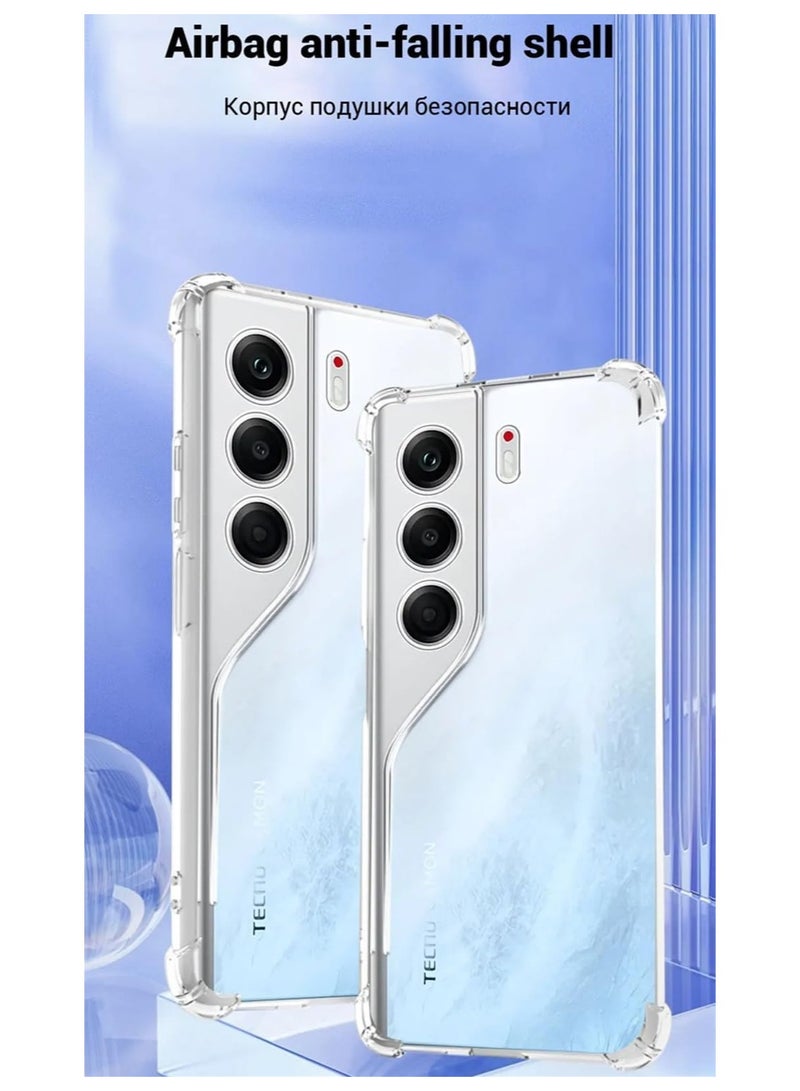 General Transparent Case Compatible with Tecno Camon 40 Pro 5G, Slimline TPU Transparent Soft Back Cover with 4-Corner Anti-Shock Airbag and Camera Lens Protection  - Image 2