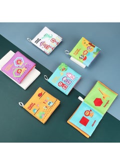 Generic Baby Cartoon Cloth Book Six-piece Set Tear-proof Paper With Ringing Early Education Enlightenment Children's Cloth Book Baby Digital Cloth Book-Color:Cloth Book (4 Pages) Action Cognition, Animal Cognition, Color Cognition, Vision  - Image 4