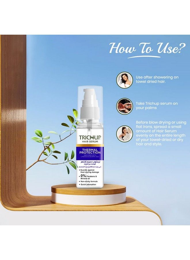 TRICHUP سيروم حماية حرارية للشعر معزز بزيت الكتان وزيت السمسم 60 مل - Image 5