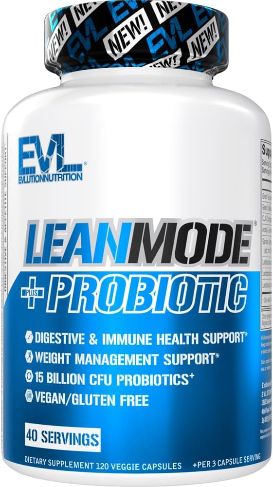 Evlution Nutrition Leanmode  Probiotic Advanced Probiotic Capsule Supplement 15 Billion CFUs per Serving Digestive Support  Gut Health 40 Servings - Image 1