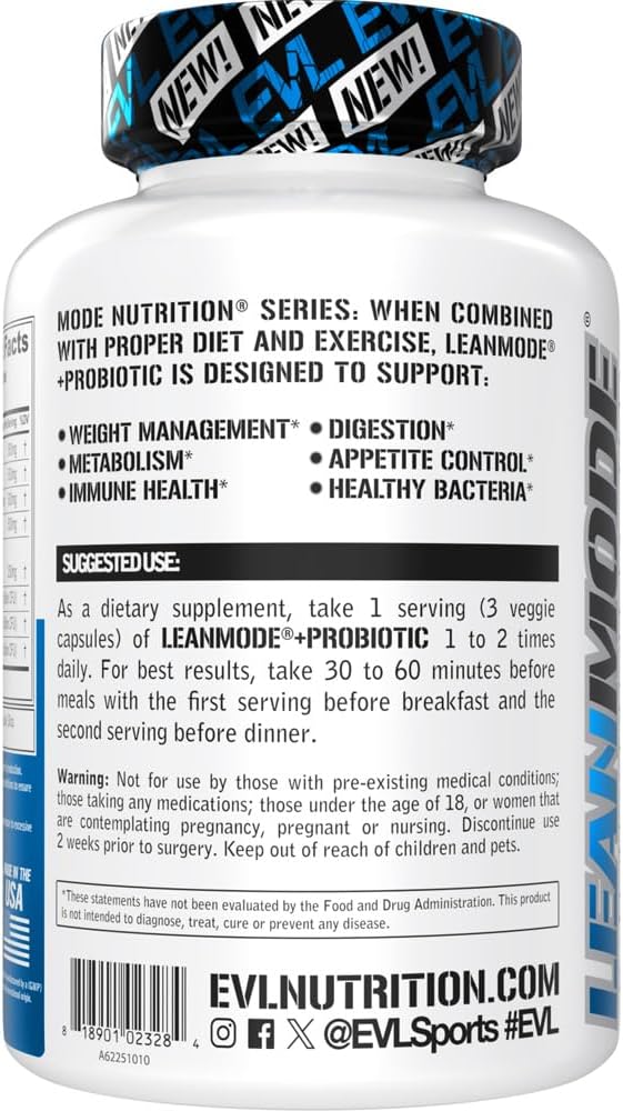 Evlution Nutrition Leanmode  Probiotic Advanced Probiotic Capsule Supplement 15 Billion CFUs per Serving Digestive Support  Gut Health 40 Servings - Image 3