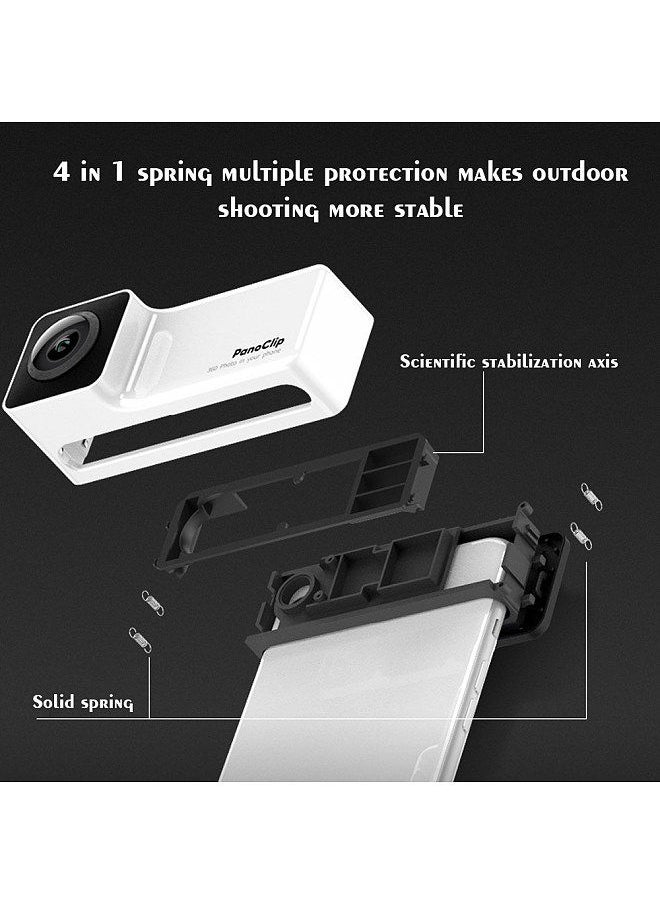 Snap-on 360°Fisheyelens 360 Camera for Apple Photos Mobile Phone Wide Angle Micro Range Headshot Selfie for Iphone 7/8 7P/8P X